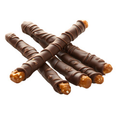 Exquisite Chocolate Caramel Pretzel Stick Delight for Marketing Campaigns