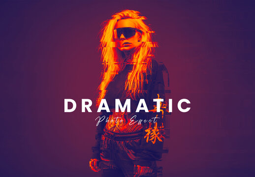 Dramatic Glitch Photo Effect