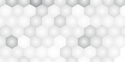 Fototapeta premium white geometric hexagon technology digital hi-tech concept. Vector pattern