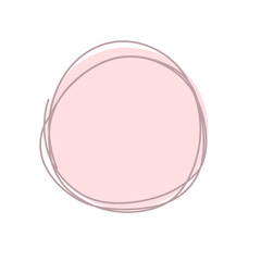 simple round element with lines pink color