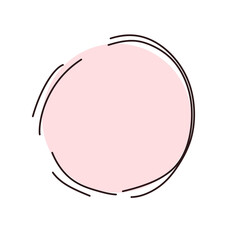 simple round element with lines black
