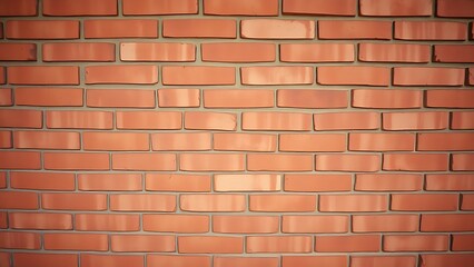 Obraz premium Close-up of a red brick wall with vintage warm tones and detailed surface texture under even lighting.