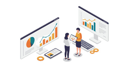 Isometric teamwork and data analysis with professionals and graphs