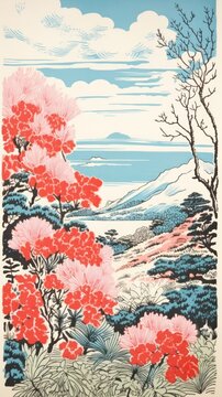 Okinawa pattern drawing nature.