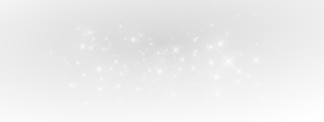 Disco glitter dust with sparkling magic, illuminated particles and bright confetti PNG for party invitations and design