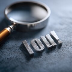 Close-up magnifying glass over "LOW!" text