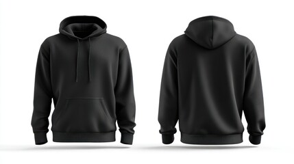Black Hoodie Mockup for Apparel Design and Clothing Brand Showcase
