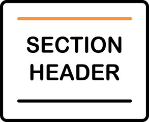 Section header icon for resume or profile layout