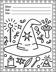 Doodle monsters seamless pattern Bold & Easy Coloring Page with Cute Animals for Adults and Kid. High resolution (300 DPI), Ready to print on standard 8.5x11-(A4) inch paper With (No Bleed), 