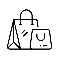 Shopping bag icon representing purchases, fashion stores, and online shopping
