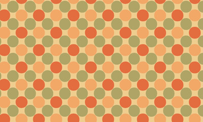 Simple Retro 70s Classic Polka Dot Pattern