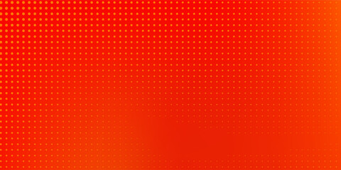 Dots halftone orange color pattern gradient texture with technology digital illustrations modern circle abstract
