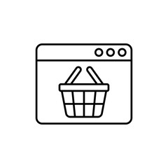 Web browser with an online shopping basket