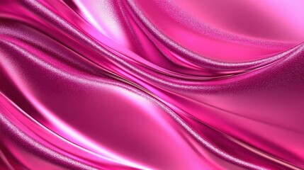Obraz premium Magenta Shimmering Fabric Flowing with Soft Light and Texture