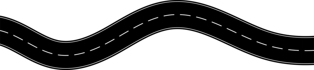Winding road, vector illustration of a curvy road © Gd Borkot