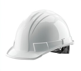 Fototapeta premium White safety helmet, angled view