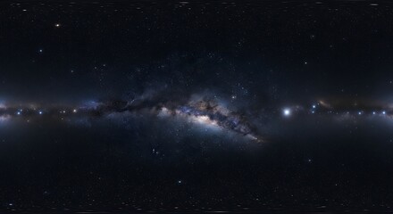 Fototapeta premium Panoramic view showcasing the Milky Way Galaxy in a star-studded expanse