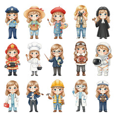 Cute Girls in Diverse Professional Outfits
