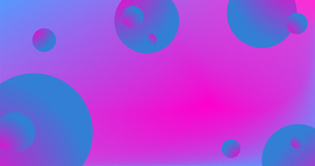 Abstract Copy Space background with circles Pink blue and purple Gradient