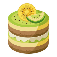 slice of cake with fruit