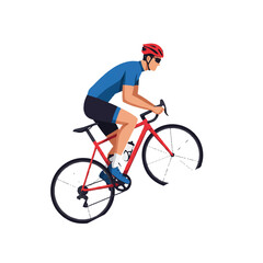Stylized Vector Illustration of a Cyclist Conquering a Steep Hill Climb - Modern Sports Art for Endurance and Challenge on White