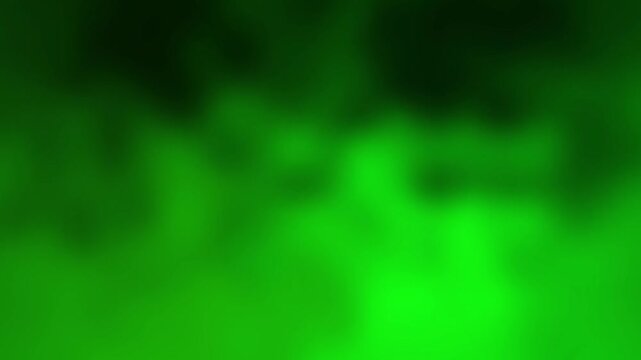Animation green smoke on black background