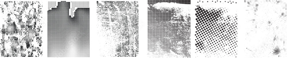Poster grunge textures set. collection of vector overlay, distress, textures .simply place texture over any
