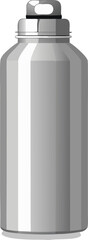 Sleek stainless steel water bottle mockup vector illustration scalable eps