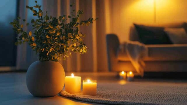 Cozy interior evening scene