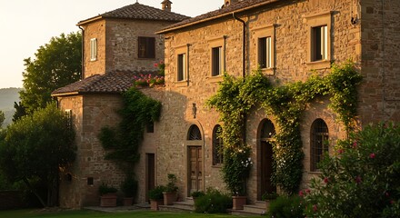 Fototapeta premium Beautiful Facade in Tuscany Italy