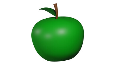 green apple isolated on white