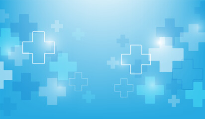 healthcare Medical Cross Shape blue background. hospital geometry wallpaper technology. science and chemistry concept. vector illustration background