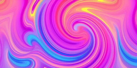 Obraz premium Abstract swirling vibrant color gradient, seamless repeat pattern, geometric, flyer