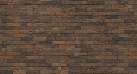 Obraz premium Beautiful brown block brick wall seamless pattern texture background.