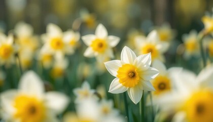 Dreamy Easter Bells  Out of Focus Floral Background