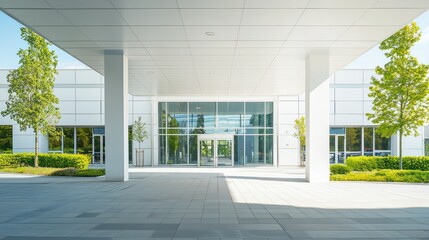 Modern white building exterior