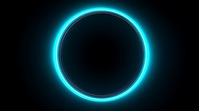 A glowing cyan blue circle frame, offering a modern and sleek design that draws attention with its vibrant color.