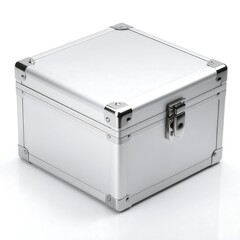 A plain, square, metallic box