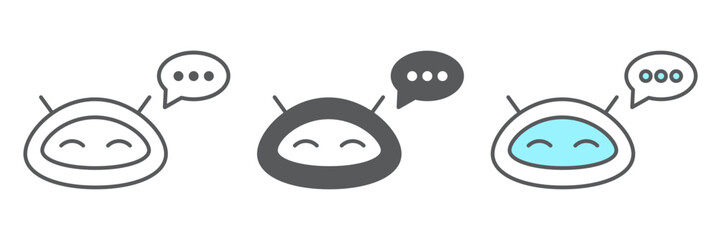 Chatbot line and glyph icon, technology and bot, chatterbot sign, vector graphics, a linear pattern on a white background, eps 10.