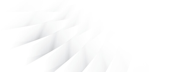 Abstract white and gray color, modern design stripes background with geometric shape. Vector illustration.