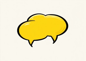 Two yellow comic speech bubbles