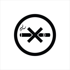 No Smoking line icon. Hotel service symbol. Stop smoke icon. Linear style no smoking icon. Editable stroke. Vector for web design.