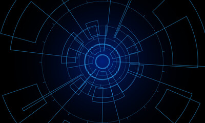 Sci fi futuristic user interface, HUD, Technology abstract background , Vector illustration