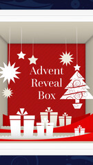 Festive 3D Advent Box Reveal Title Vertical