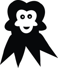 Playful Monkey Cartoon Illustration