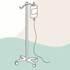 Illustration of an iv drip stand