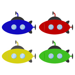 colorful ship vector  