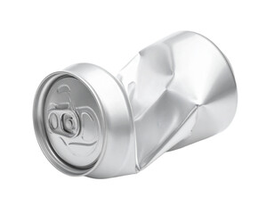 Crushed aluminum can.