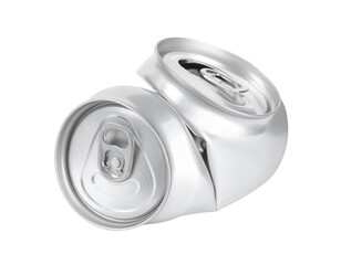 Crushed aluminum can.