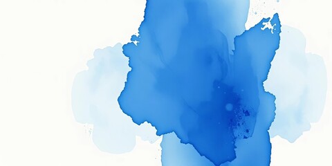 Obraz premium Abstract blue wash, textured watercolor paper, color, watercolor